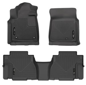 Toyota Sequoia Floor Liners - Front + 2nd Seat - Husky Liners - Weatherbeater - Black - `12-`22 Toyota Sequoia Floor Liners - Front + 2nd Seat - Husky Liners - Weatherbeater - Black - `12-`22